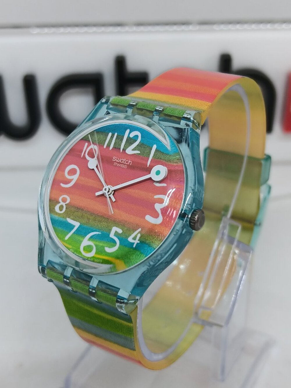 Swatch GS124 "Color The Sky" [2004] Unisex 34mm Swiss Watch NEW BATTERY